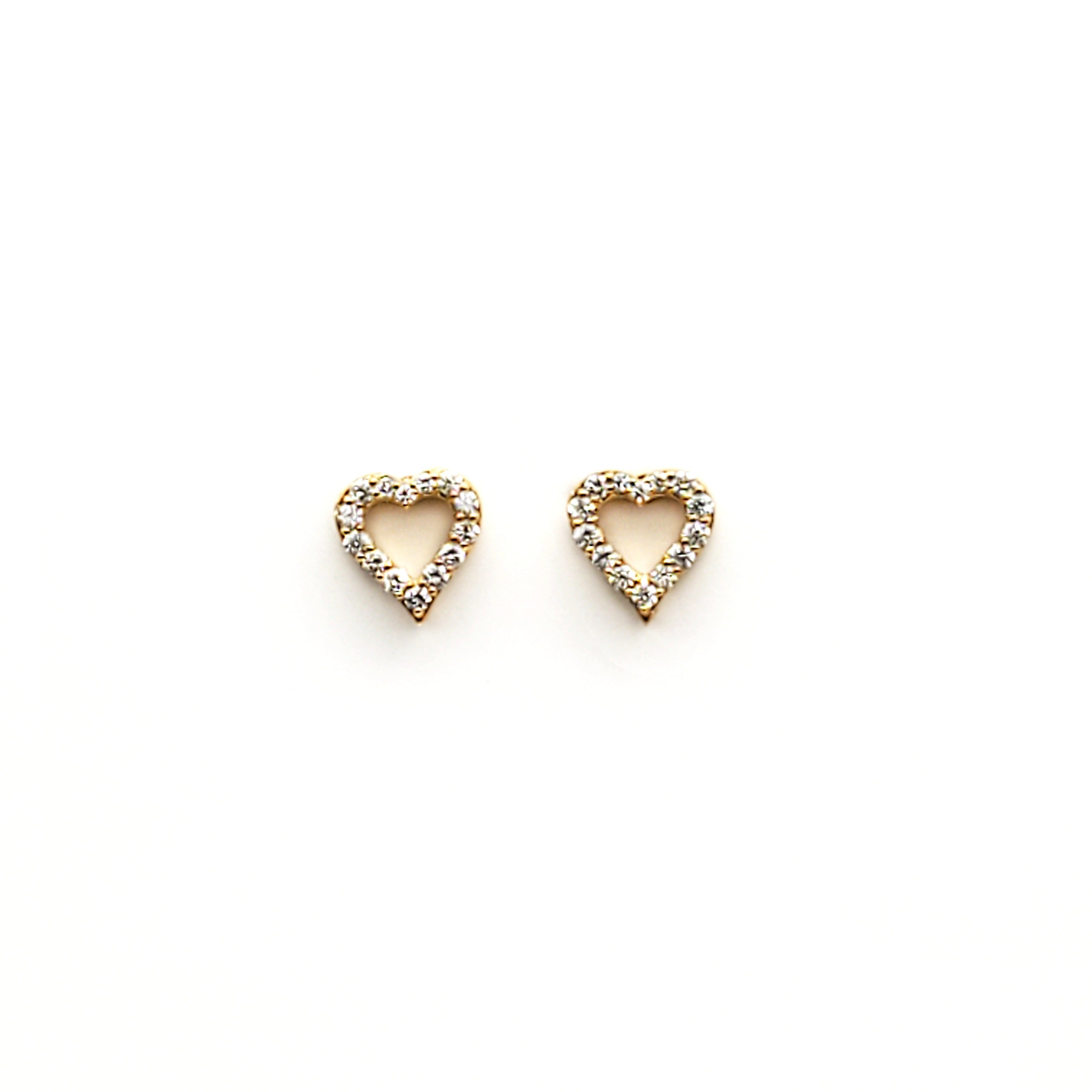Heart Shape Diamond Stud Earring image 1