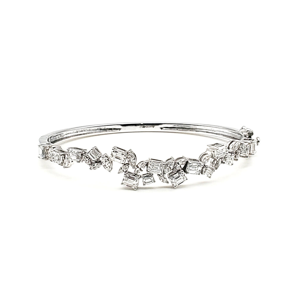 Emerald & Marquise Cluster Bangle image 0