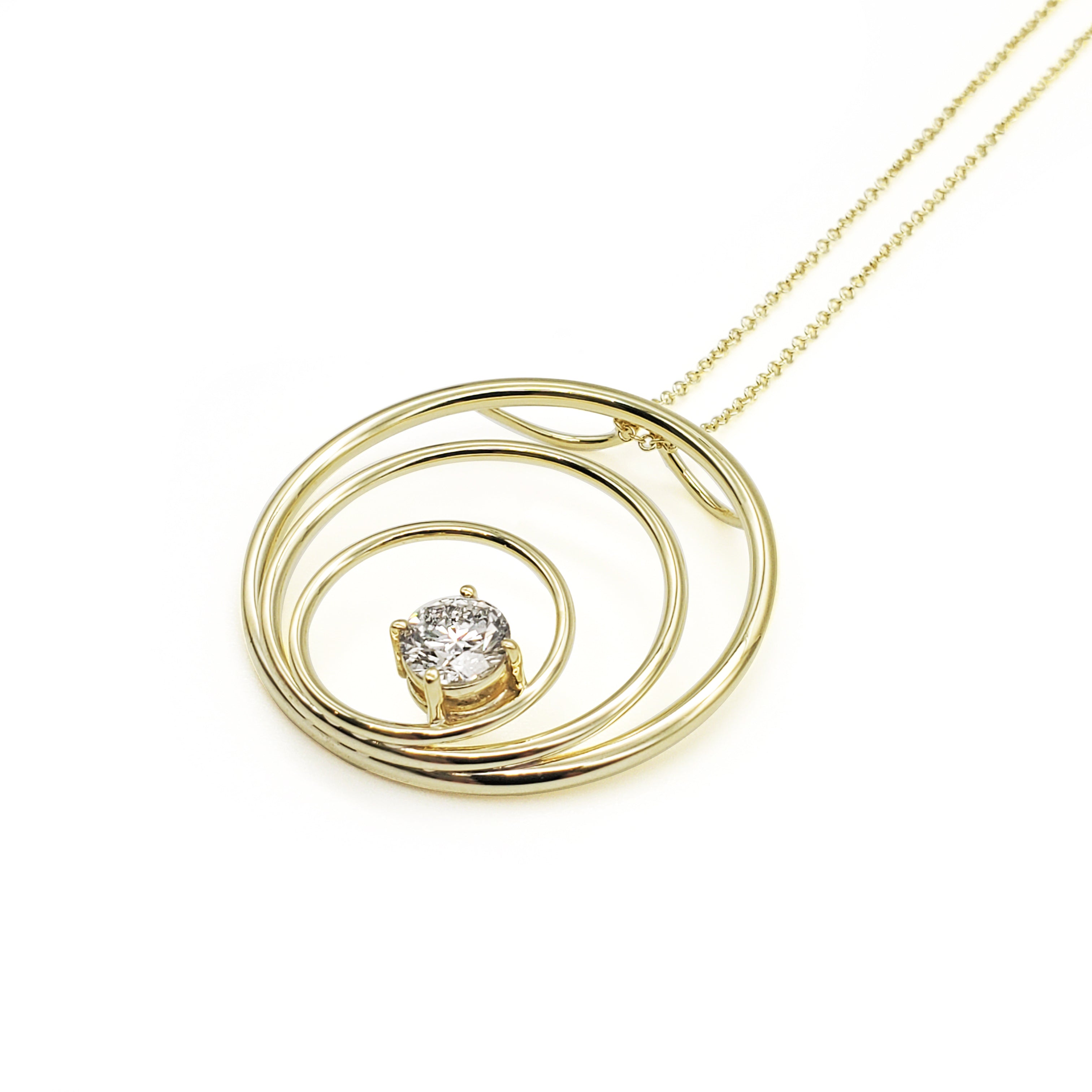 1 Carat Diamond Circle Pendant image 4
