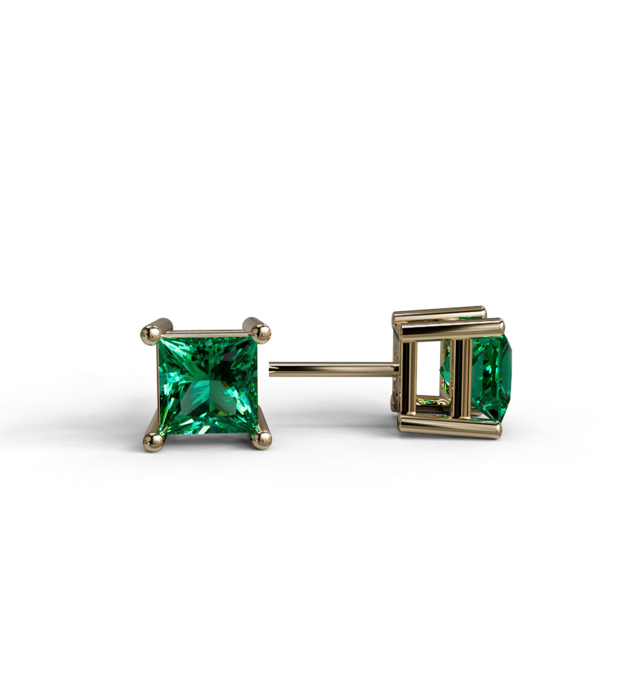 Princess Cut Stud Earring image 7