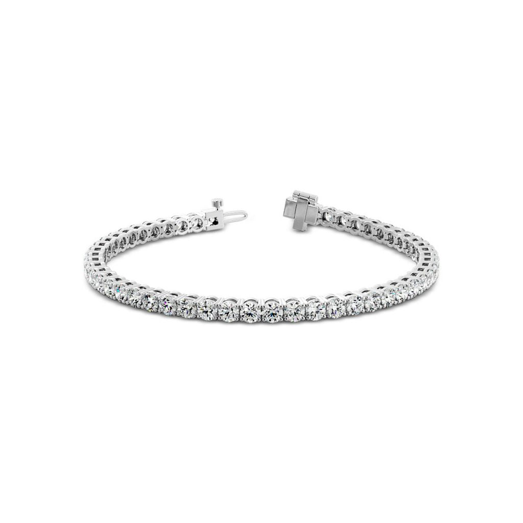 4 Prong Basket Setting Classic Tennis Bracelets image 3