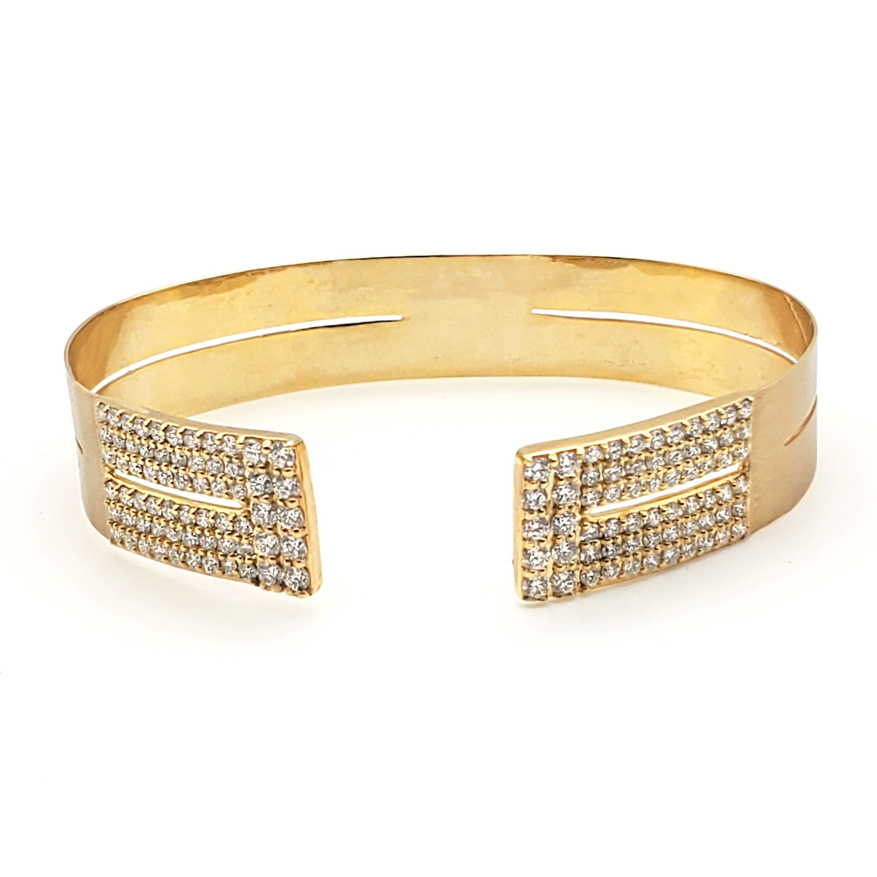 Diamond Greek Key Cuff Bracelets image 0