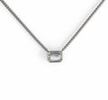 Bezel Emerald Cut Diamond Pendant image 0