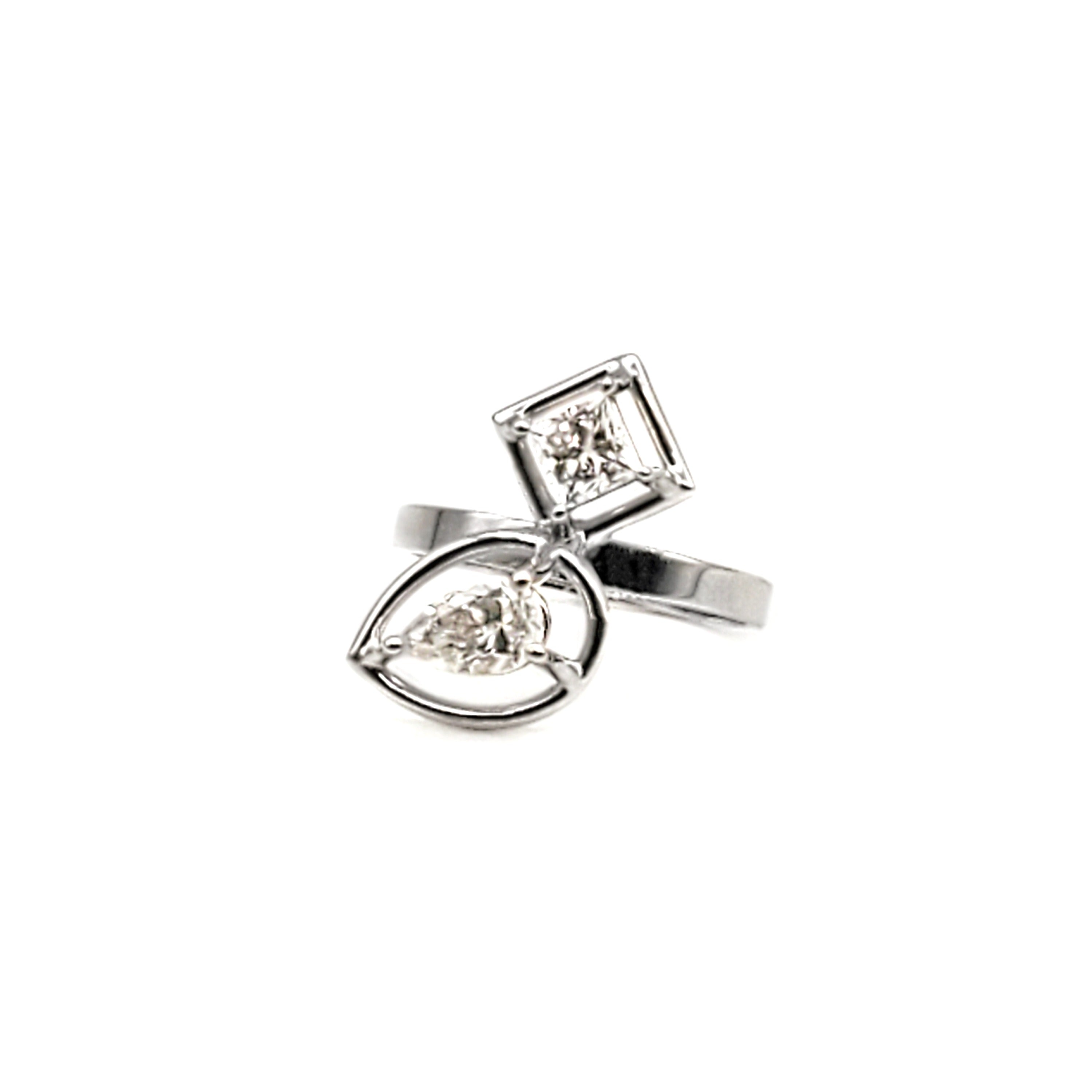 Pear and Princess Fancy Diamond Ring image 2