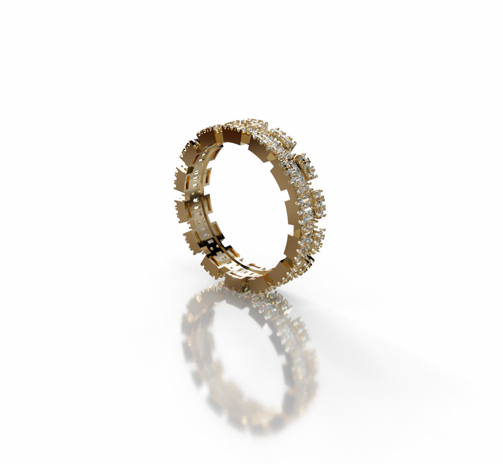Baguette and Round Eternity Band image 3