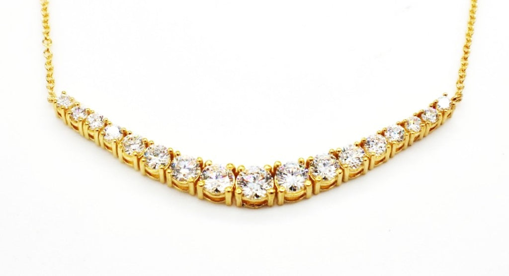 Curved Diamond Bar Necklace image 4