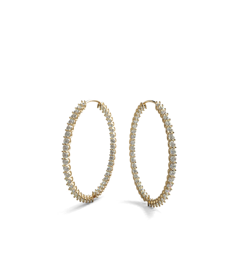 Inside Out Diamond Hoop Earring image 5