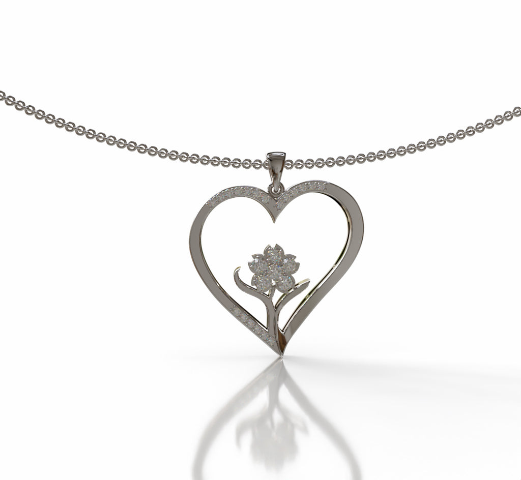 Heart Flower Pendant image 1