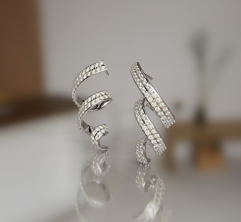 Circular Diamond Earring image 14