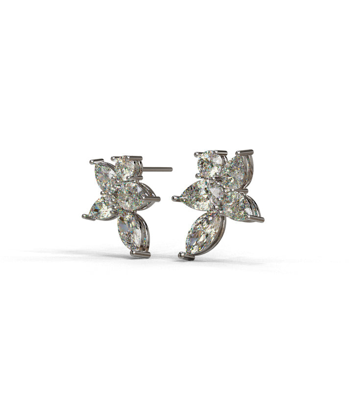 Fancy Cluster Stud Earring image 4