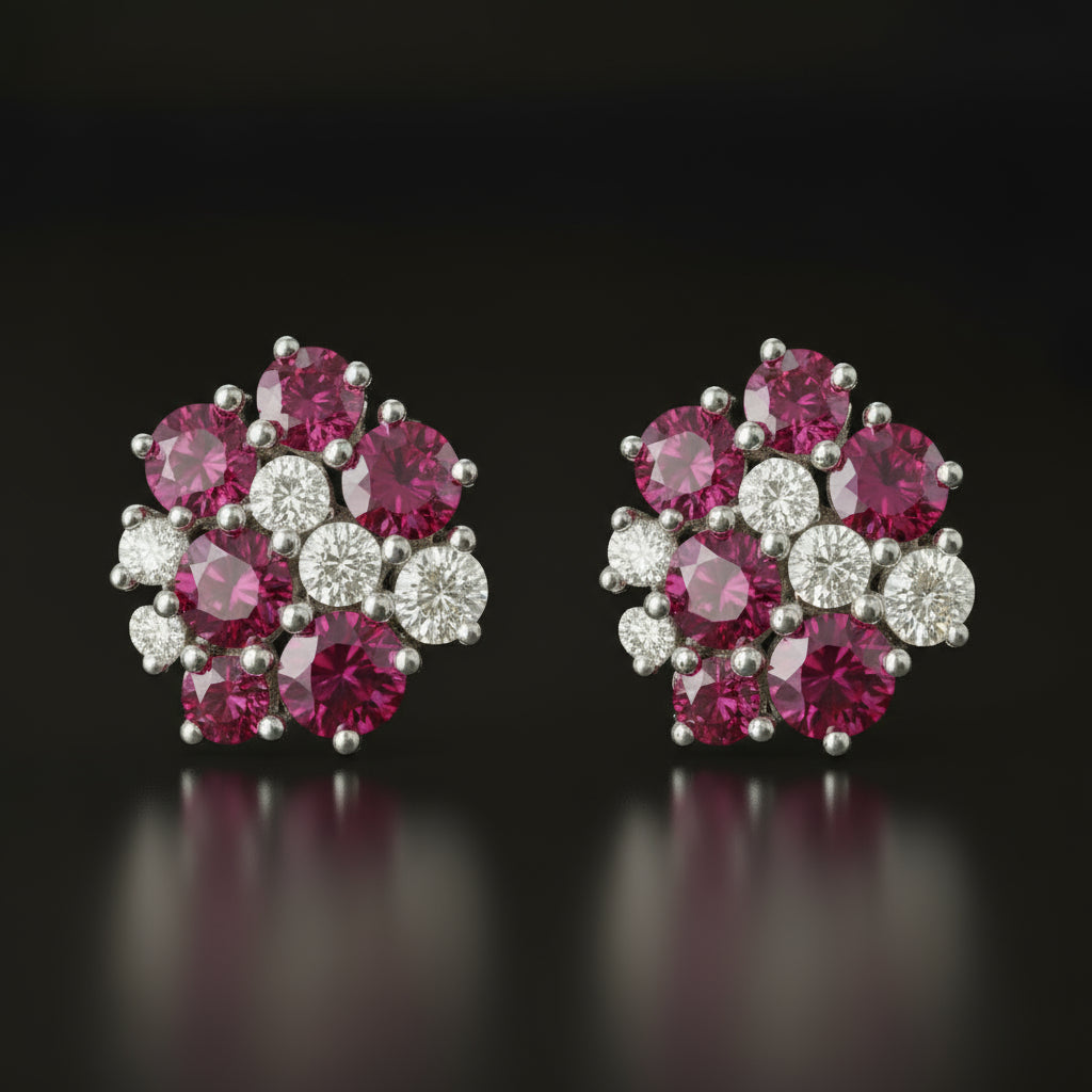 Eternal Cluster Diamond Earring image 8