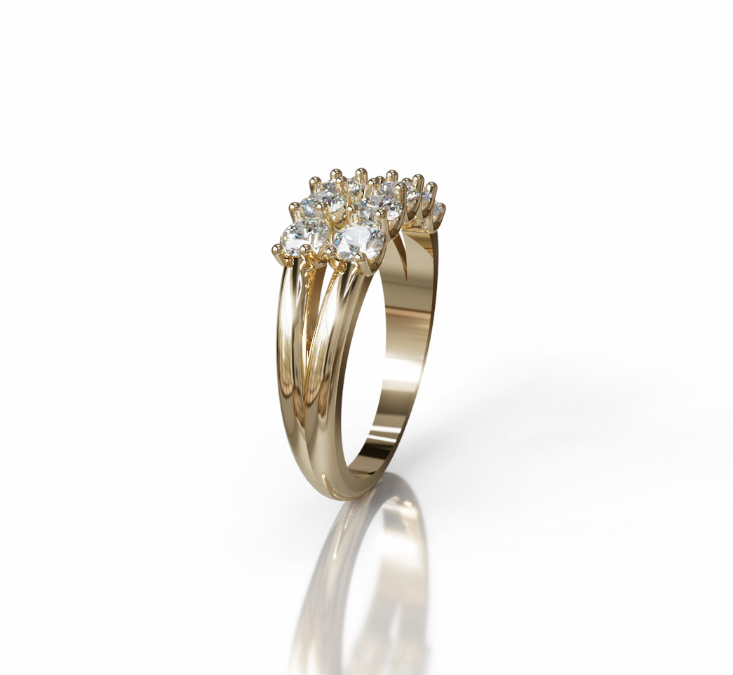 Split Shank Double Row Diamond Ring image 5