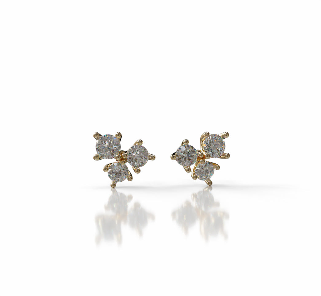 Lumi�re Blossom Diamond Stud Earring image 11