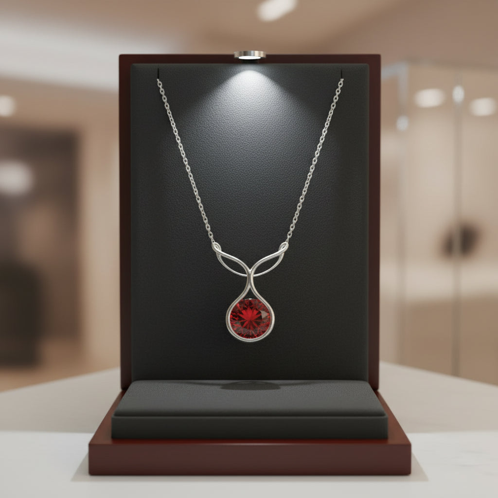 Crimson Tides Garnet Pendant image 2