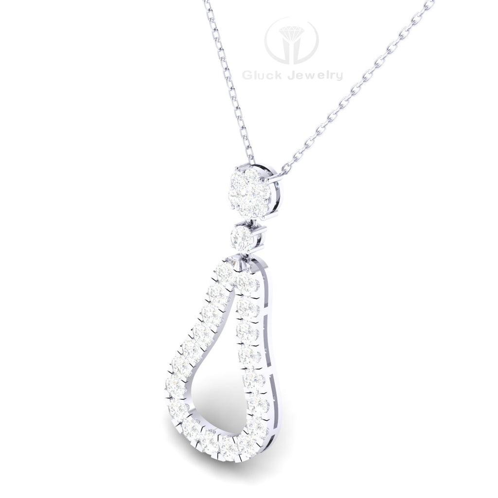Pear Shape Diamond Pendant image 3