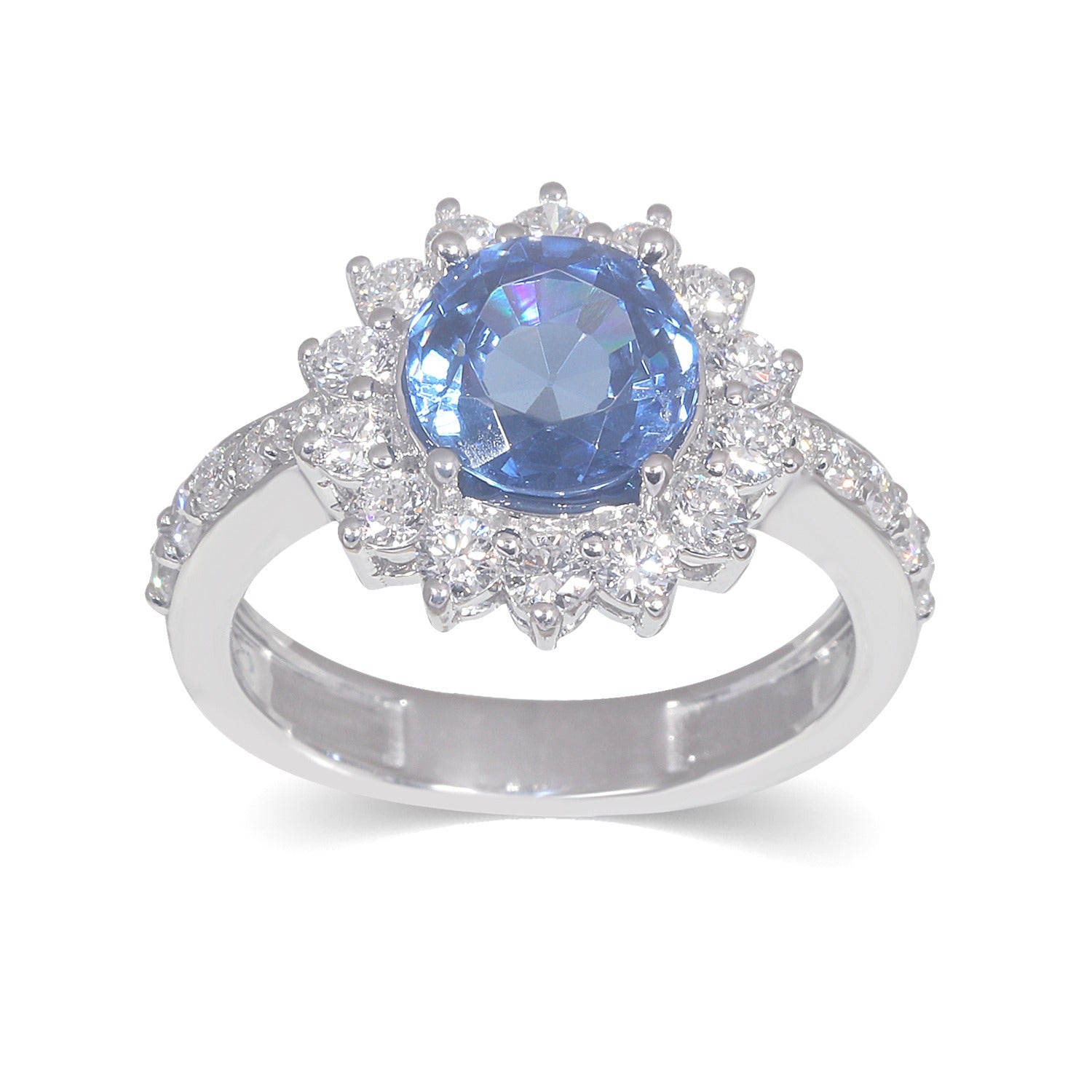 Created Red Ruby Halo Ring image 8