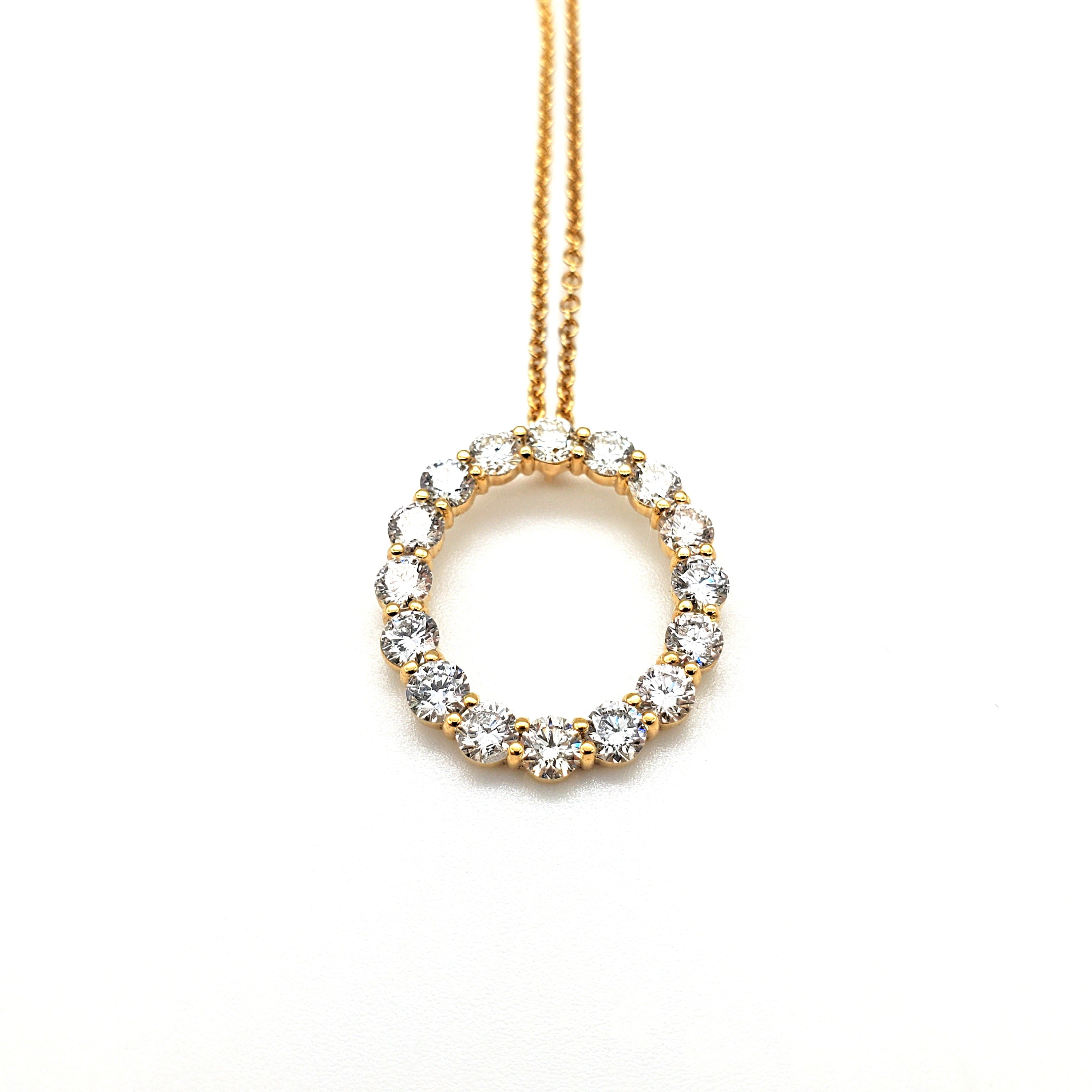 Classic Circle Diamond Pendant image 0