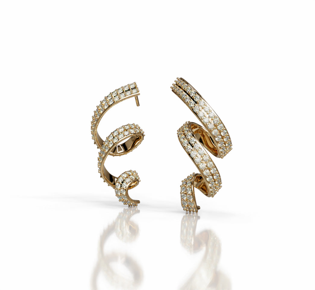 Circular Diamond Earring image 9