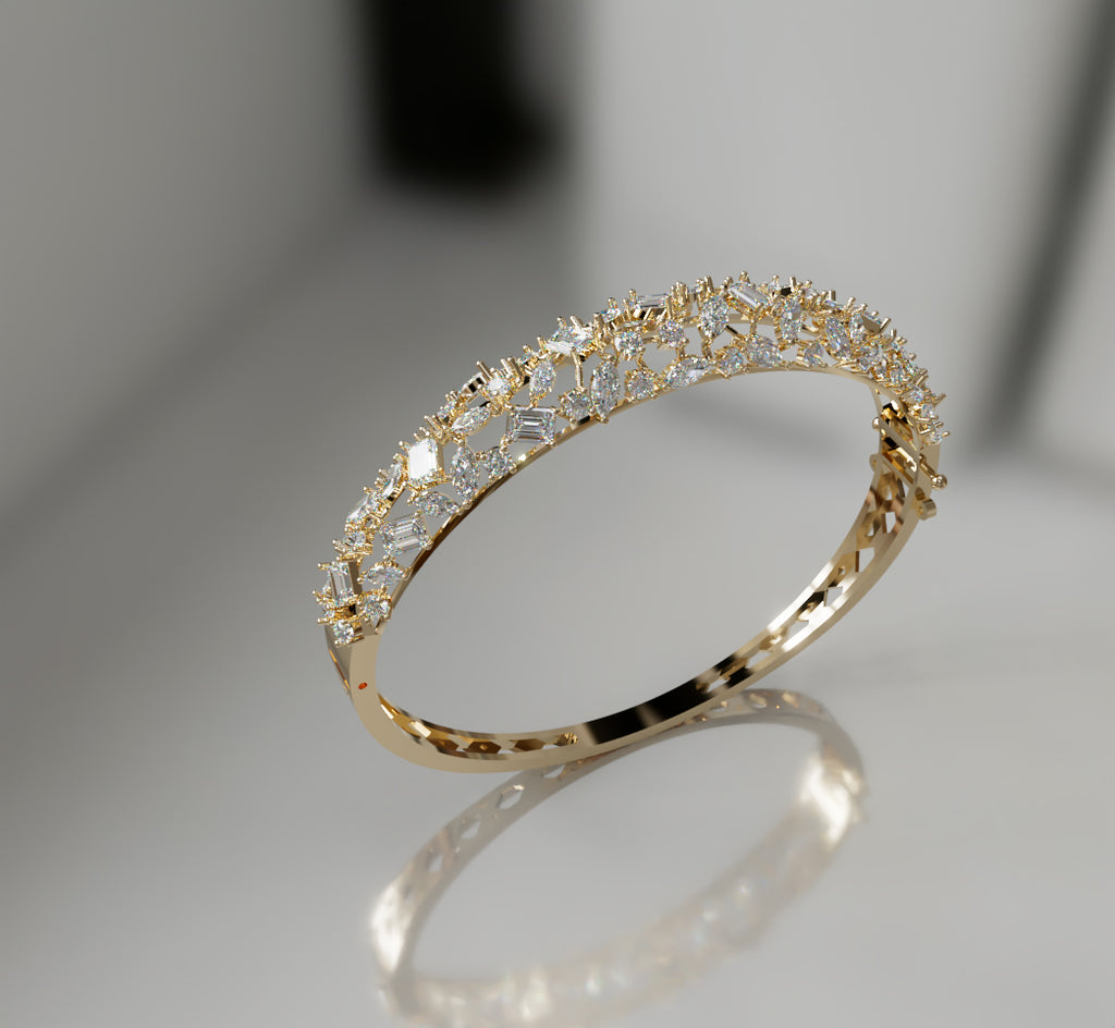 Fancy Shapes Mix Diamond Bangle image 8