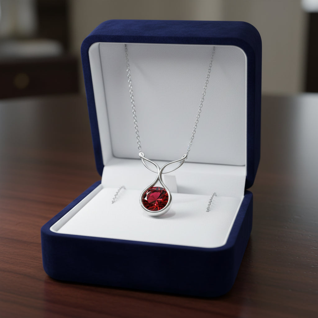 Crimson Tides Garnet Pendant image 1