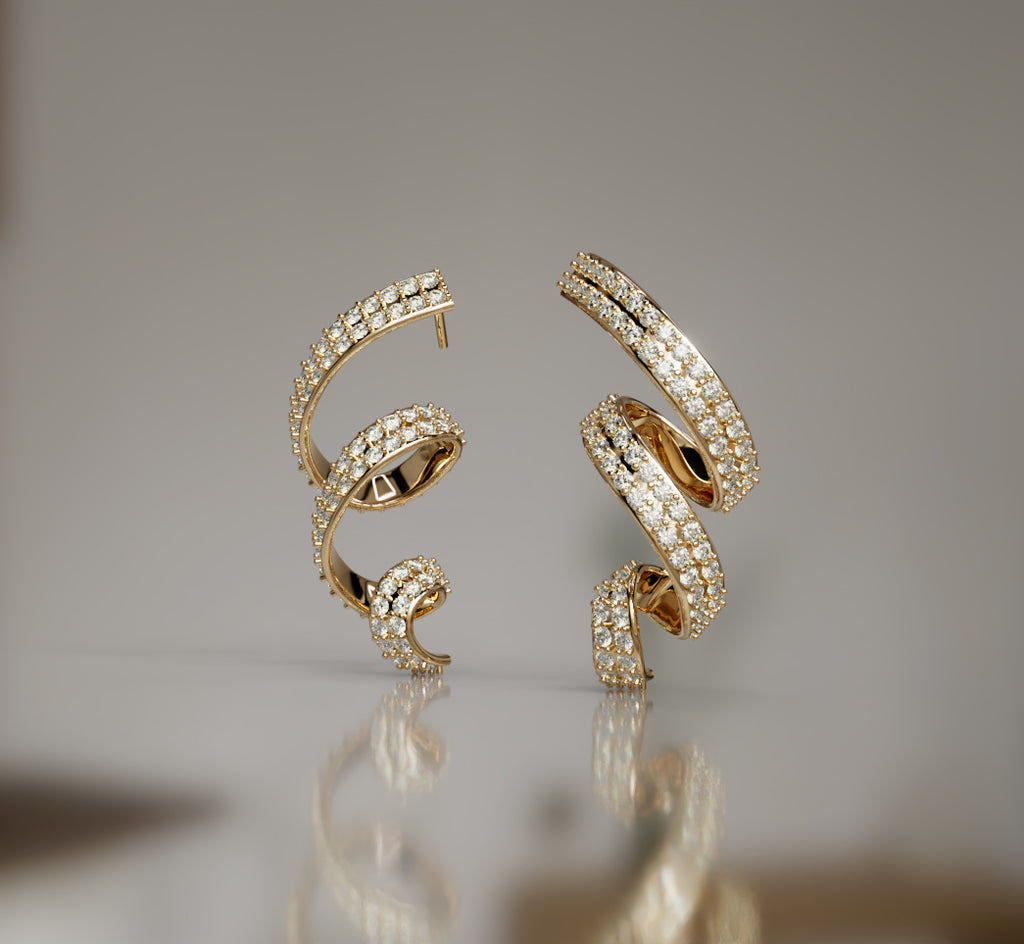 Circular Diamond Earring image 10