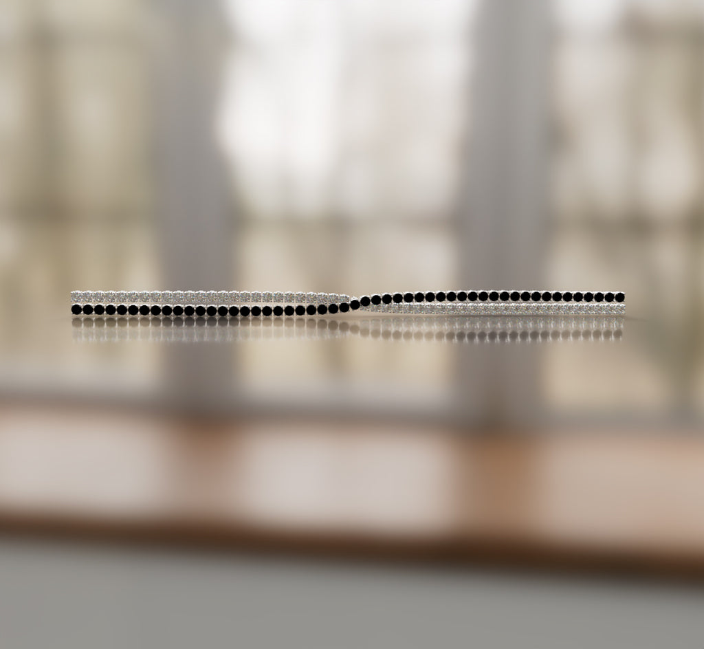 Double Row Knot Diamond Tennis Bracelet image 4
