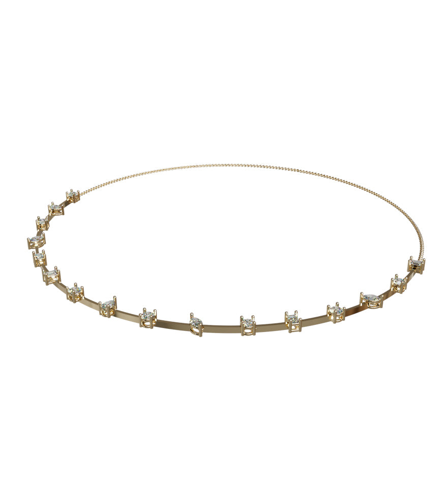 Fancy Shapes Diamond Link Necklace image 5