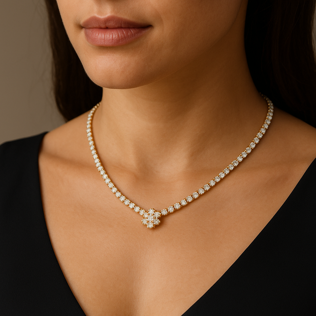 Elysian Bloom Diamond Necklace image 1