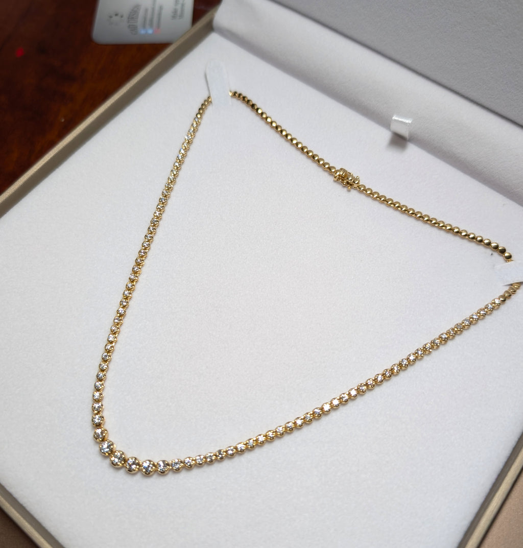 15 pts Center Bezel Diamond Tennis Necklace image 0