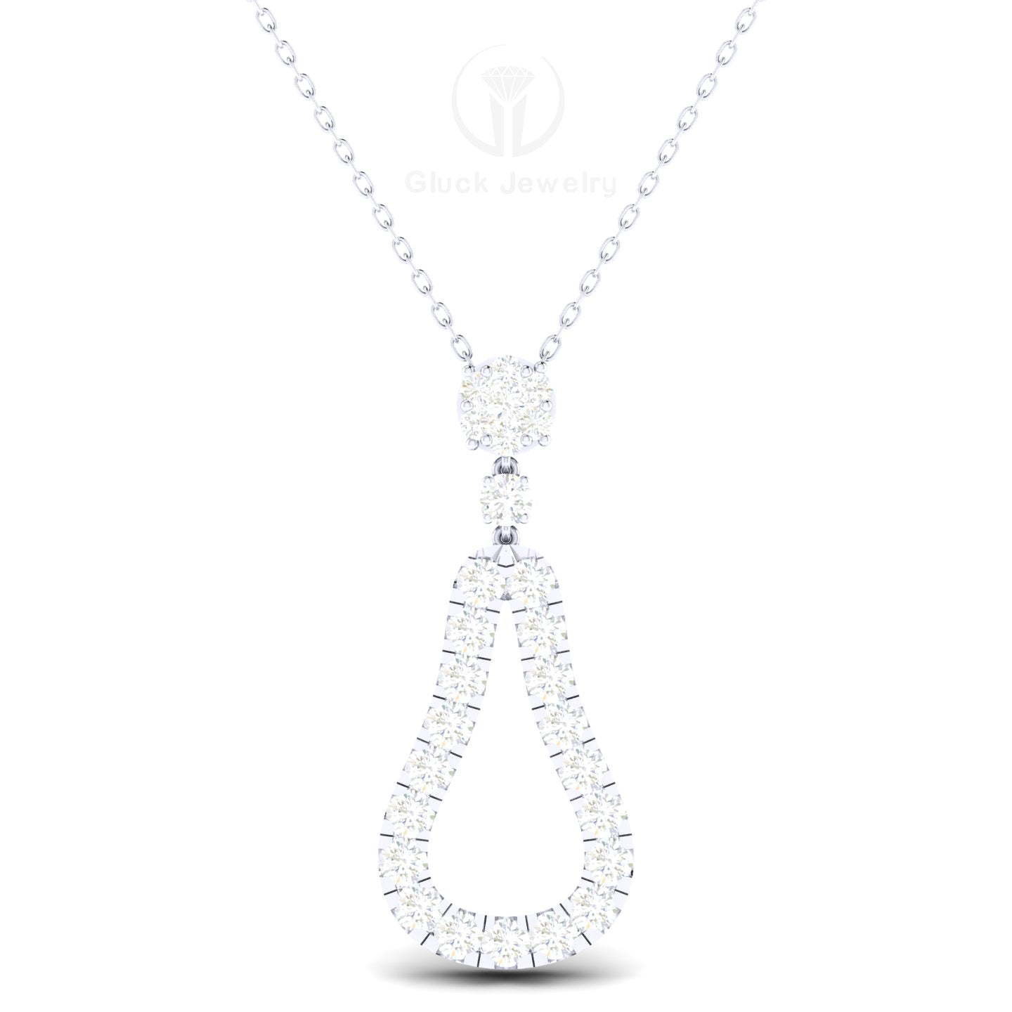 Pear Shape Diamond Pendant image 5