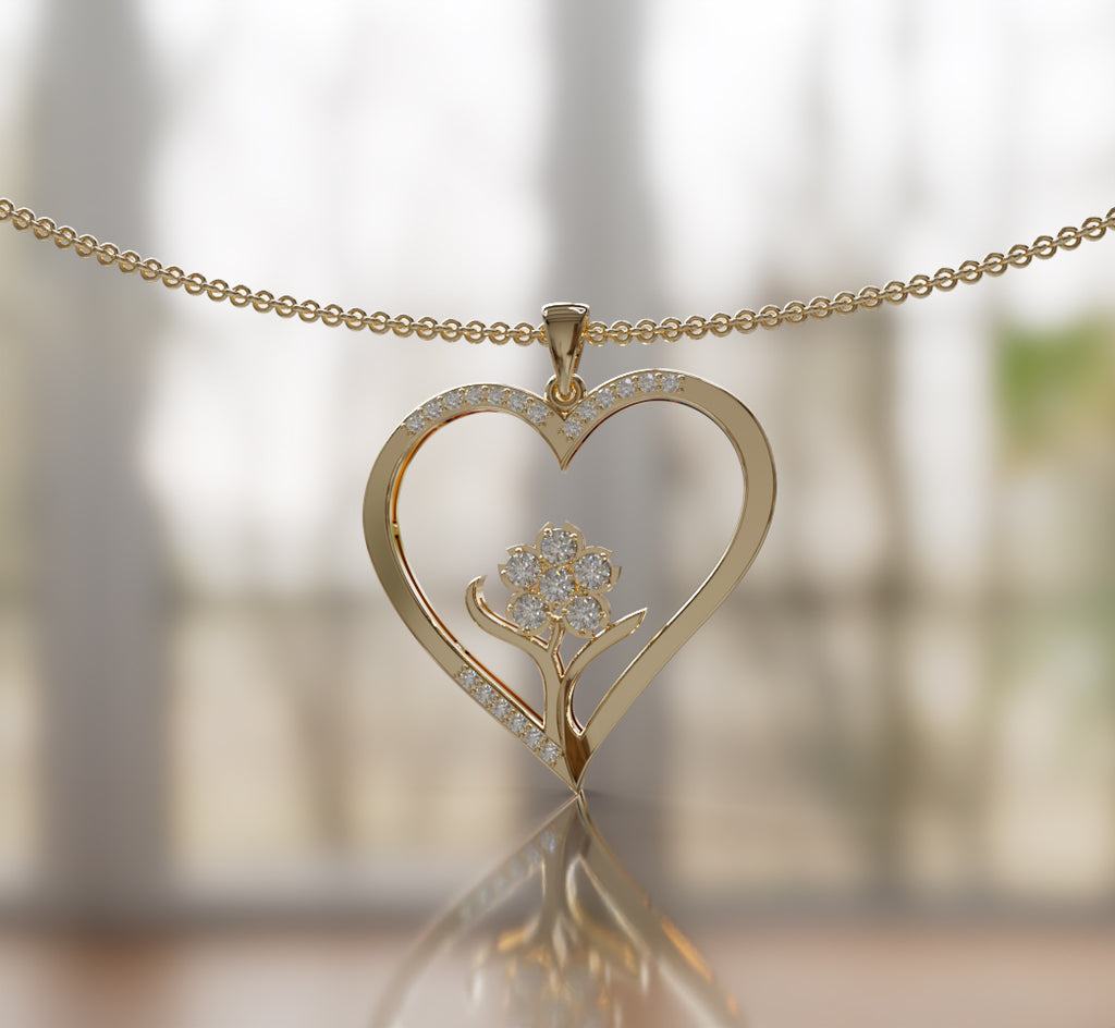 Heart Flower Pendant image 14