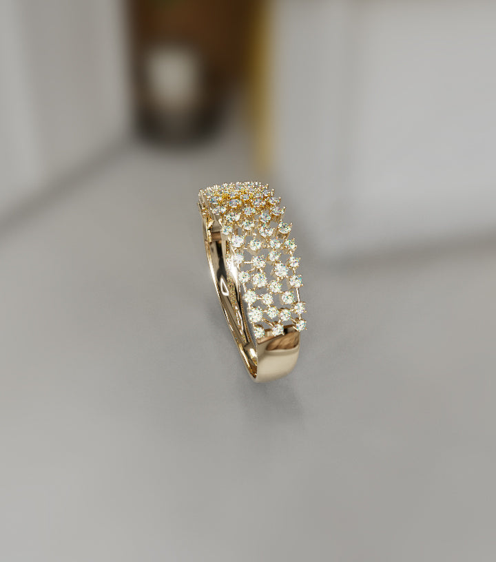 Round Cluster Diamond Bangle image 6