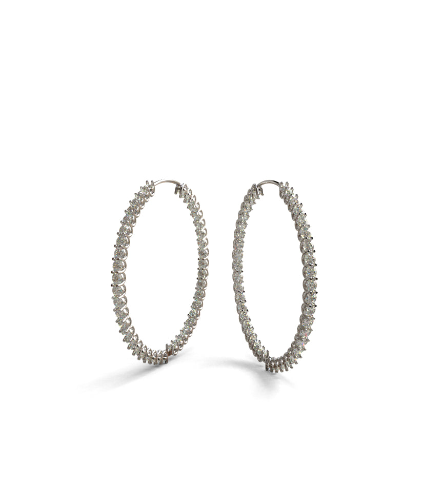 Inside Out Diamond Hoop Earring image 7