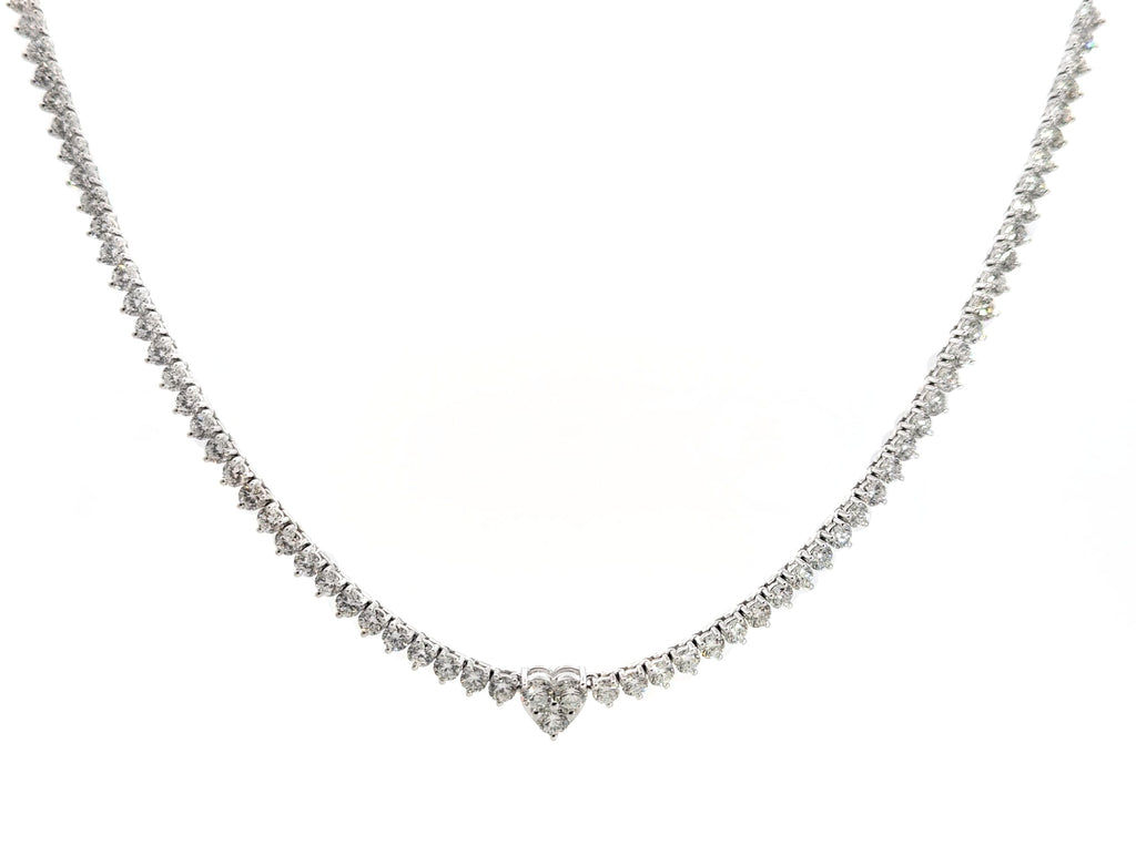 Heart Shape Tennis Necklace image 12