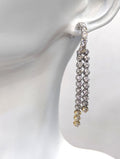 Double Row Diamond Dangle Earring image 0