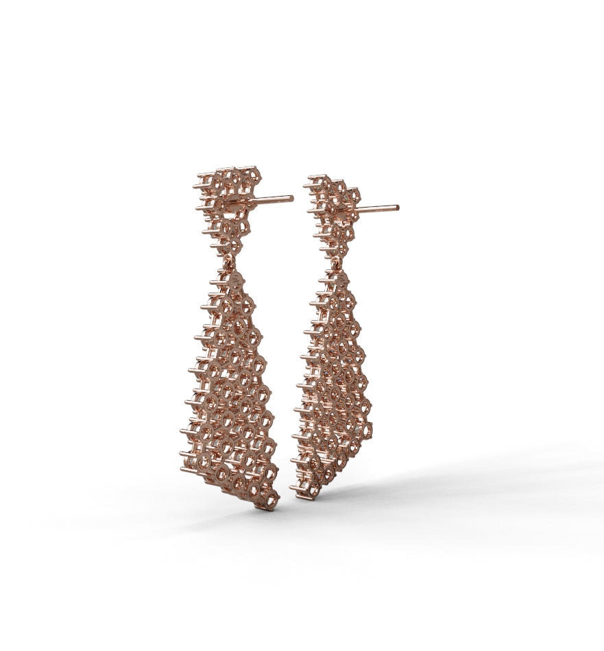Triangle Shape Diamond Dangle Earring image 9