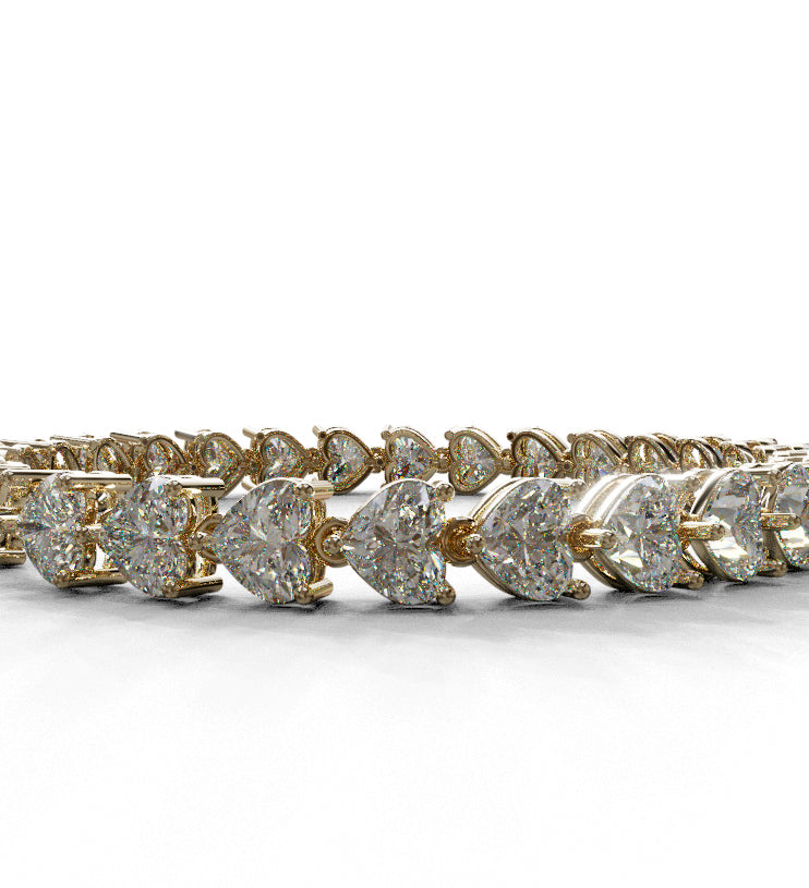 50pts Heart Shape Diamond Bracelet image 1