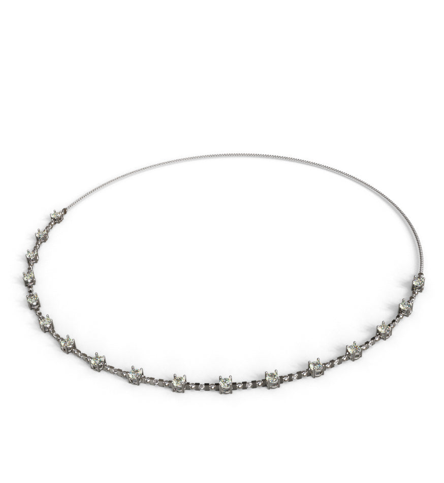 20 pointers Ball and Link Design Diamond Necklace image 6