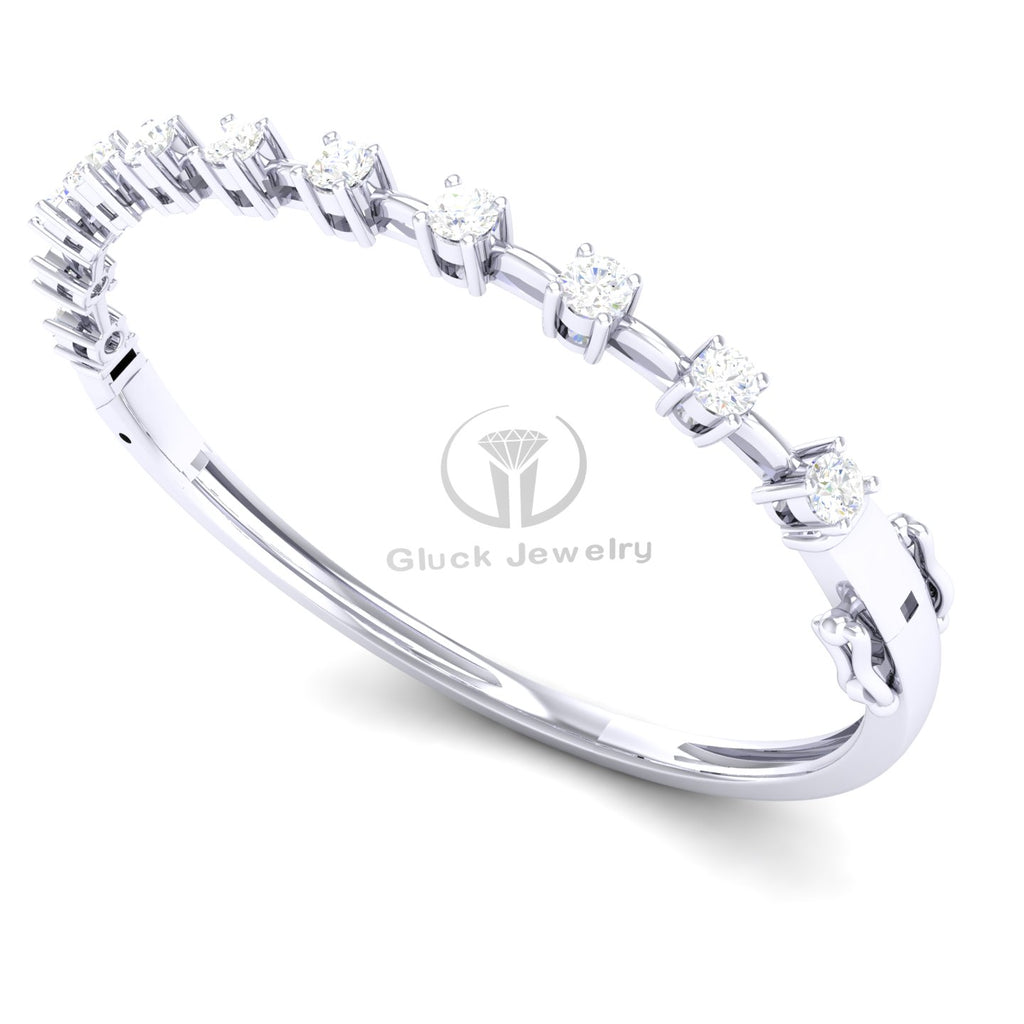 Eleven Round Basket Setting Bangle image 2