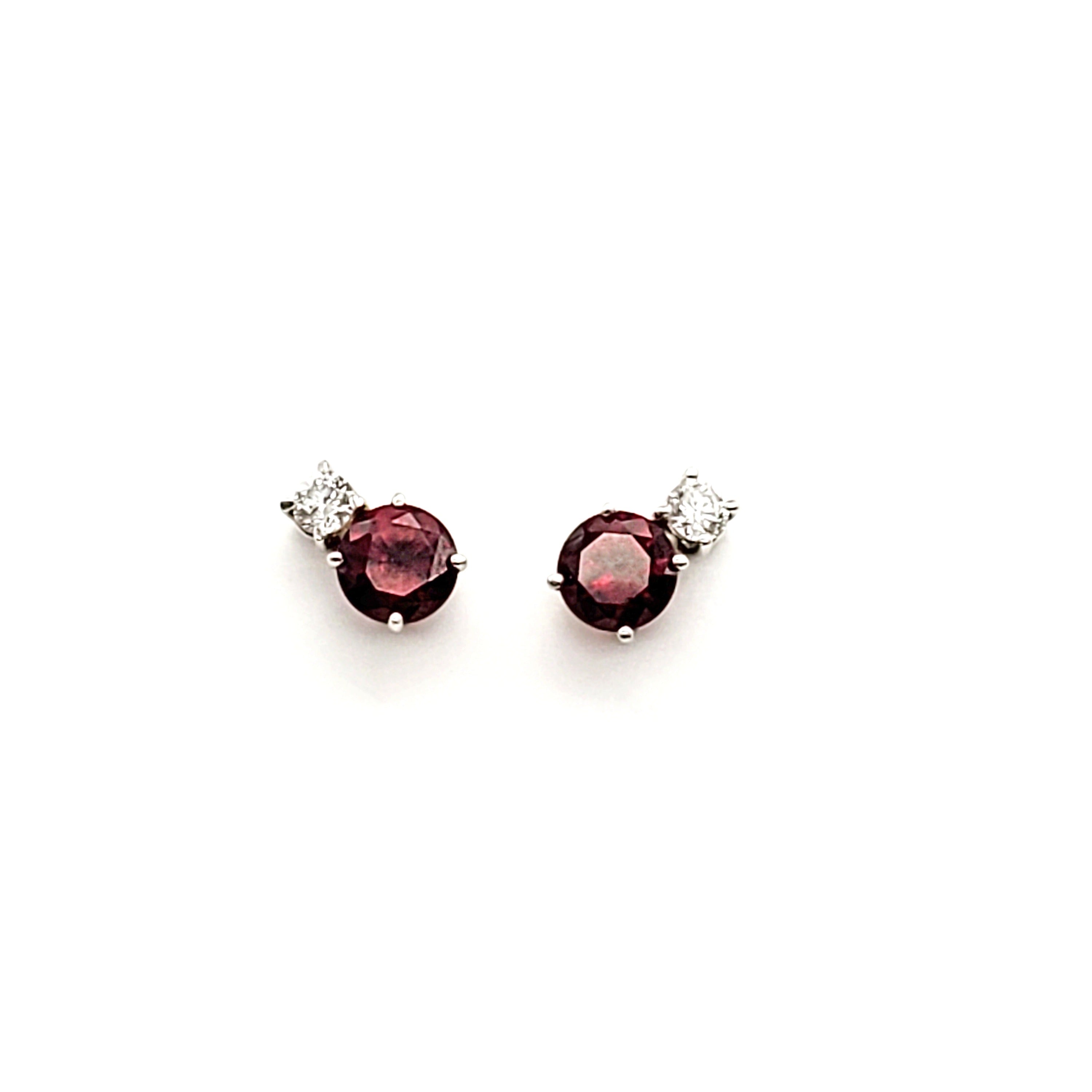 Ruby & Diamond Stud Earring image 0