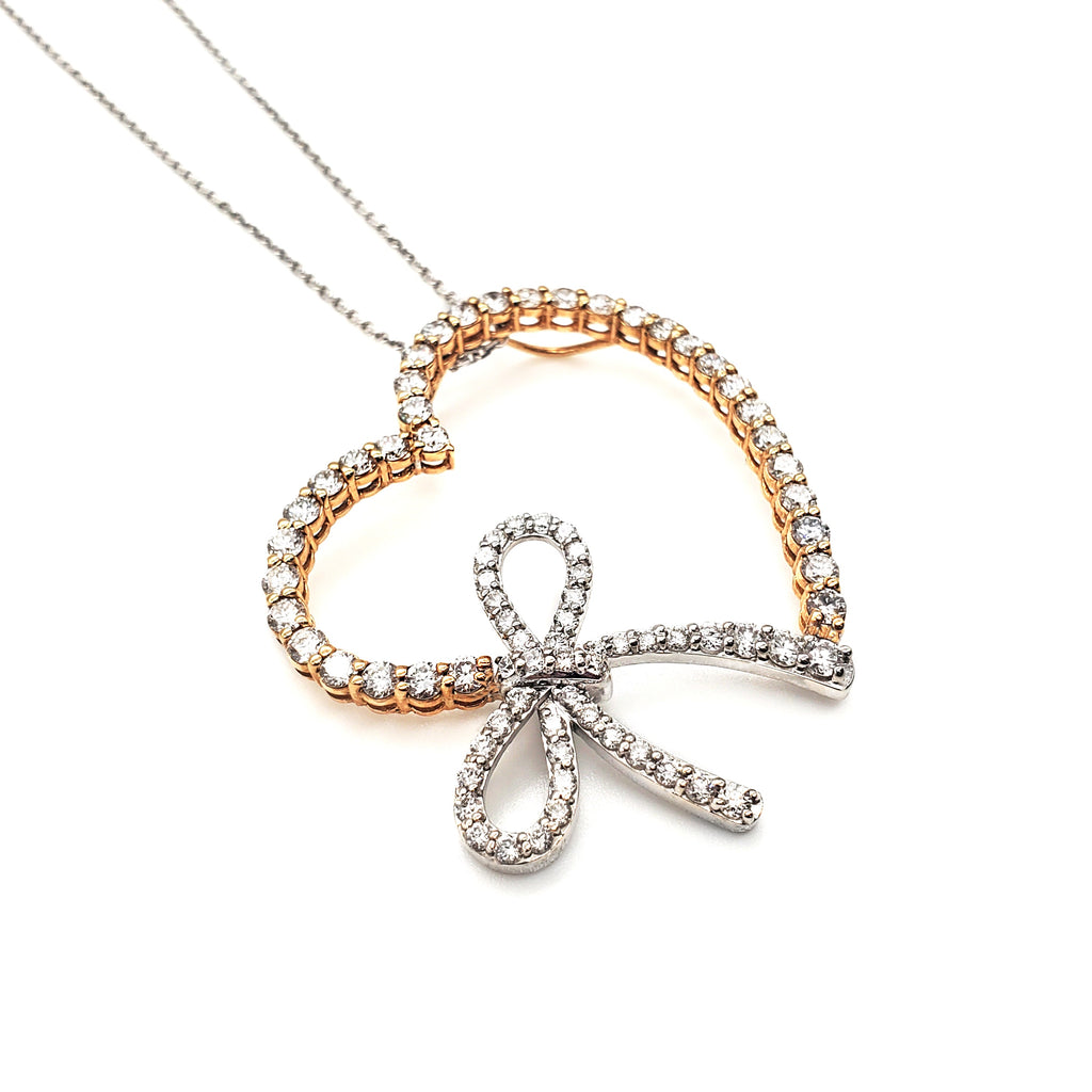 Diamond Pendent with Love Knots image 5