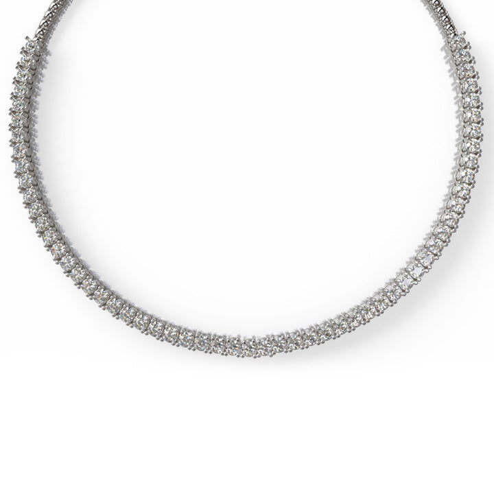 4 Prong Classic Diamond Tennis Necklace image 3