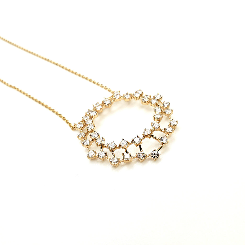 Double Circle Diamond Pendant image 1