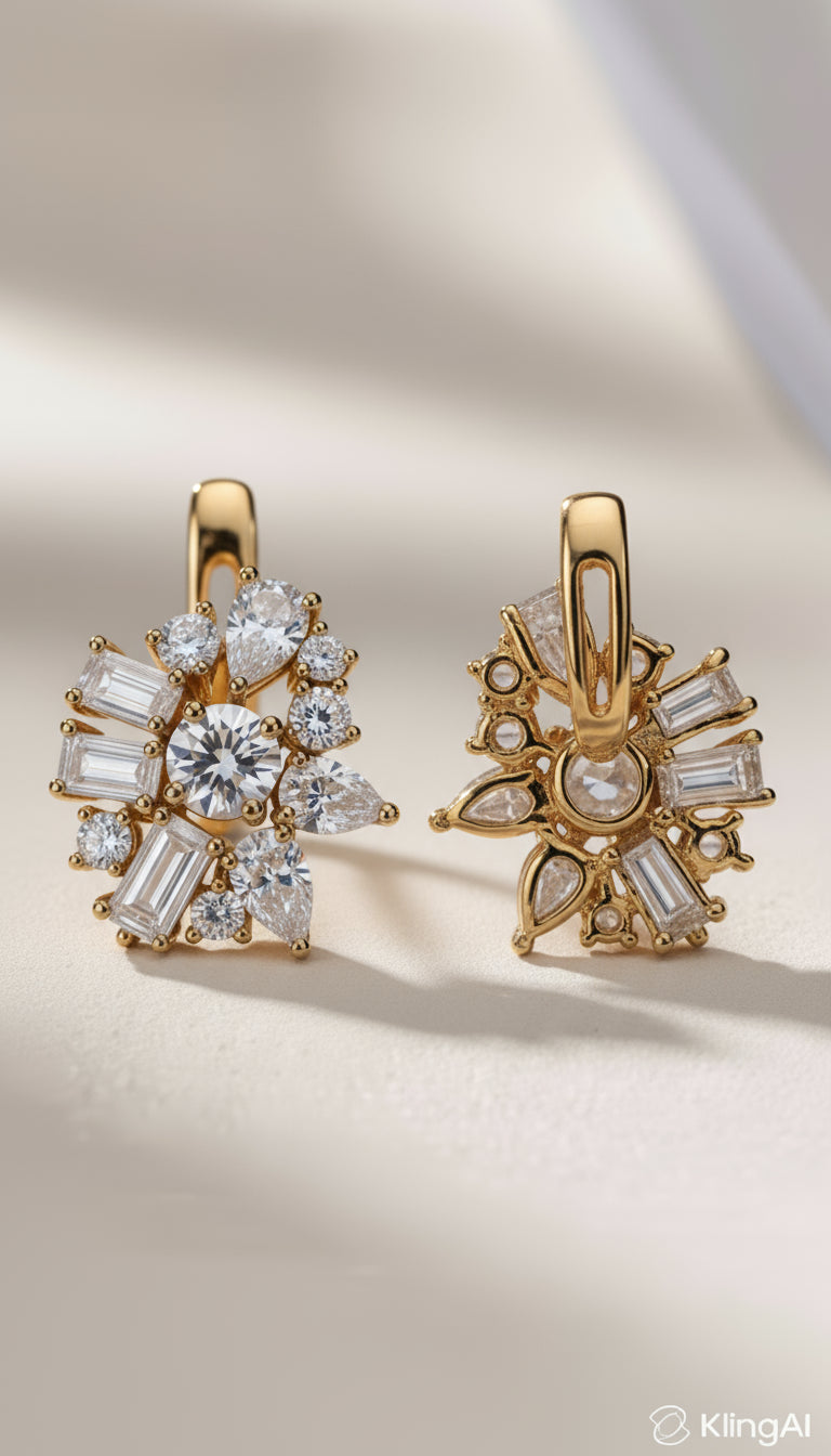 Clara Nova � Diamond Cluster Earrings image 0