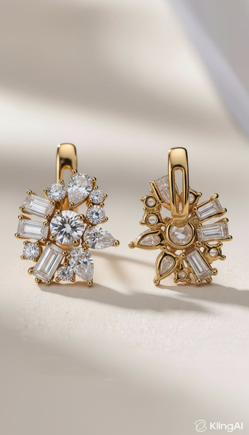 Clara Nova � Diamond Cluster Earrings image 0