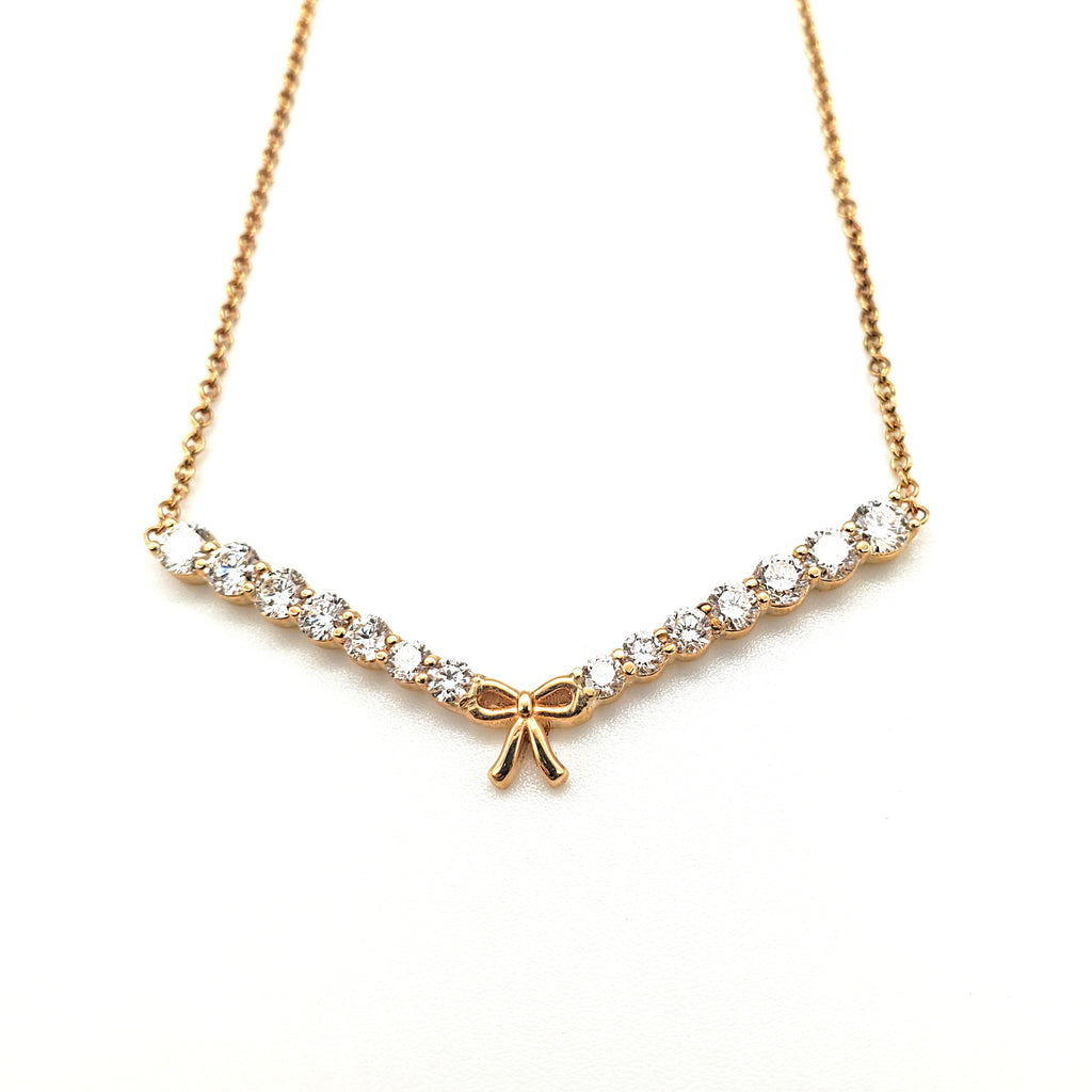 Bow V shape Necklace image 0