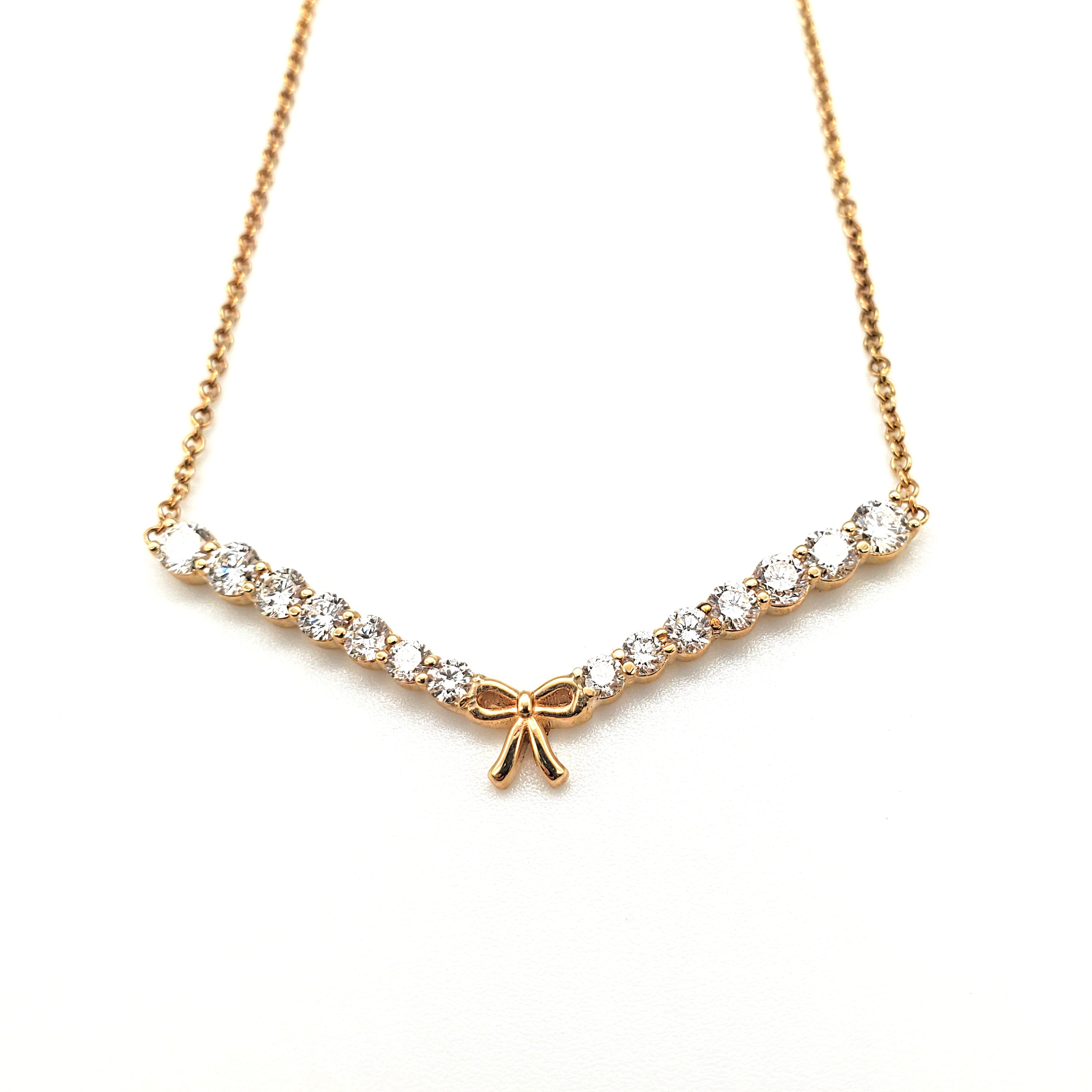 Bow V shape Necklace image 0