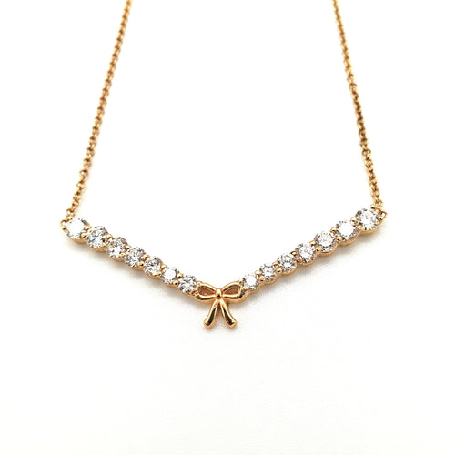 Bow V shape Necklace image 0