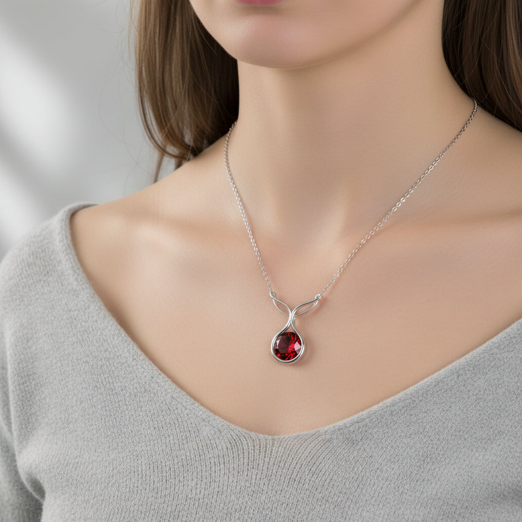 Crimson Tides Garnet Pendant image 7
