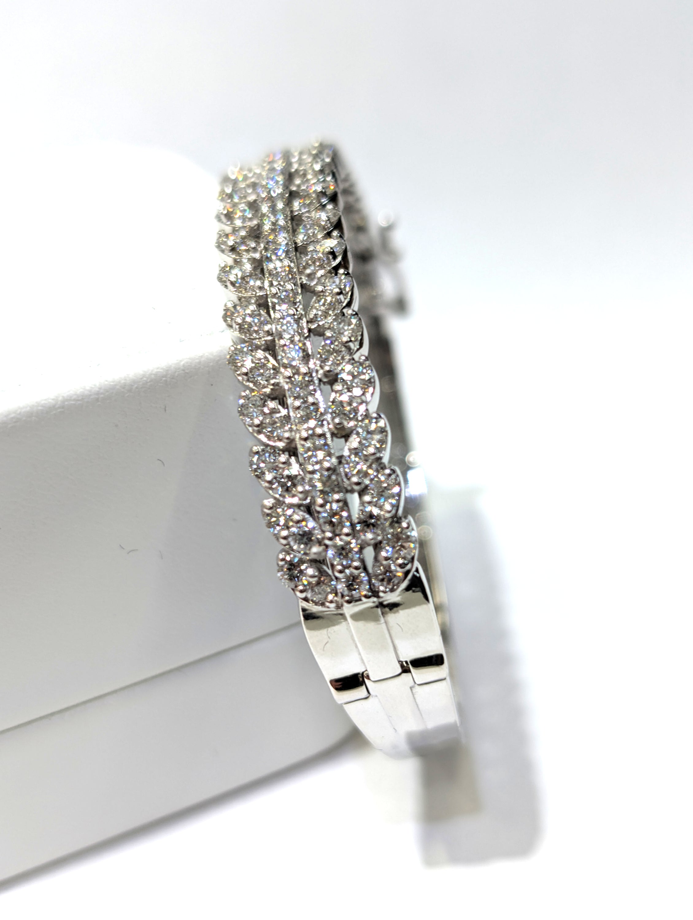 Diamond & Ruby Wave Design Bangle image 1